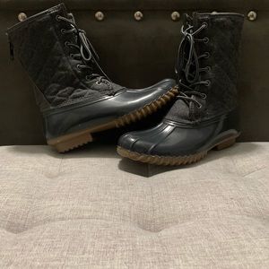 Gray Waterproof Duck Boots